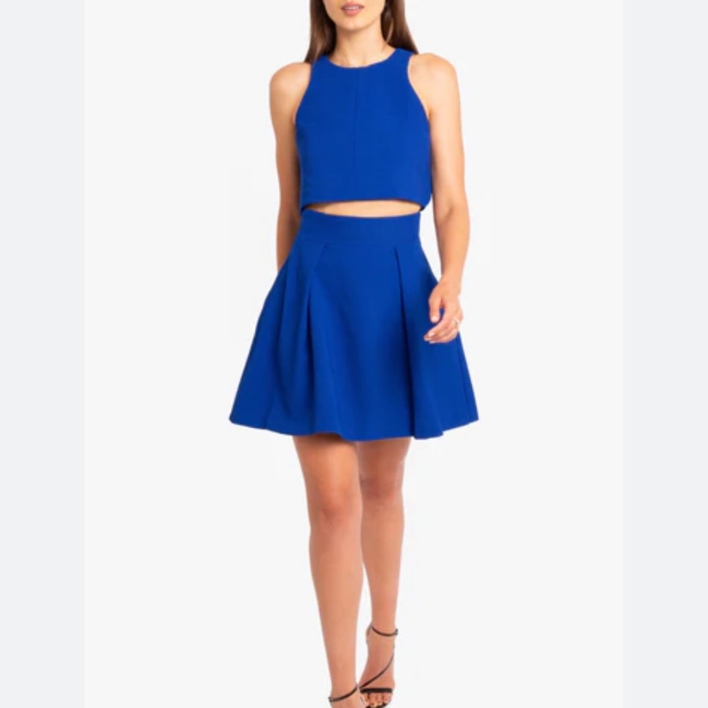 Black Halo Women’s Sanibel Blue Sleeveless Two Piece Dress - size 8